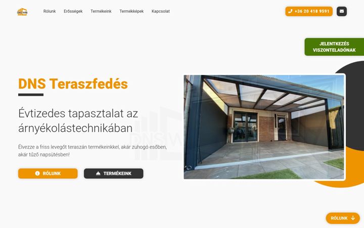 Screenshot of dnsteraszfedes.hu
