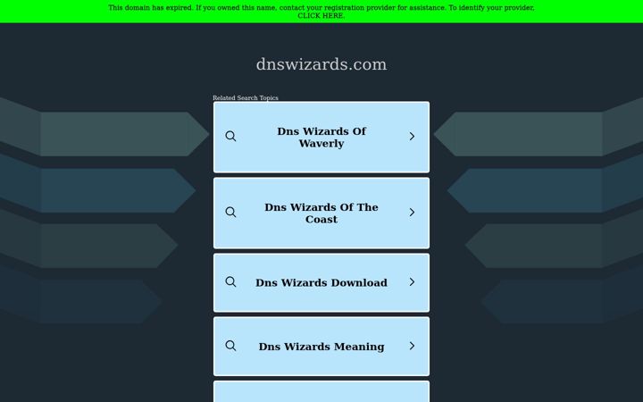 Screenshot of dnswizards.com
