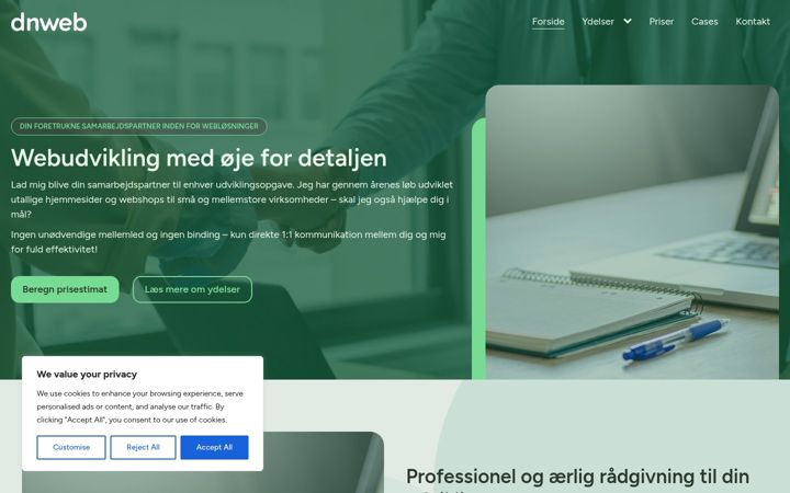 Screenshot of dnweb.dk