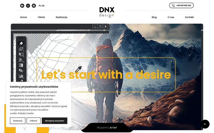 Screenshot of dnxdesign.com