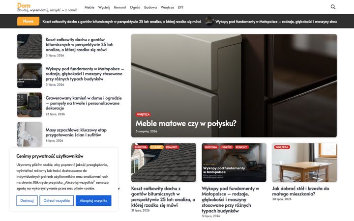 Posnetek zaslona do-m.pl