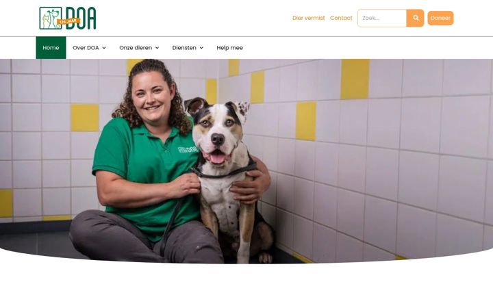 Snimka zaslona za doa-dierenasiel.nl