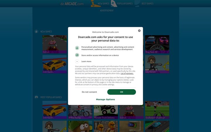 Screenshot of doarcade.com