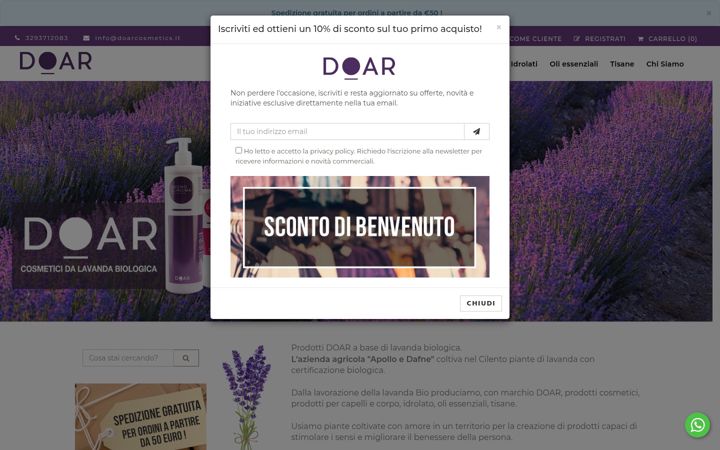 Screenshot of doarcosmetics.it