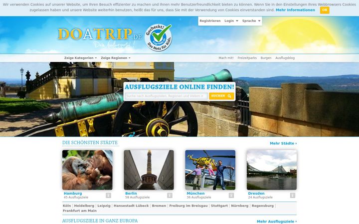 Screenshot of doatrip.de