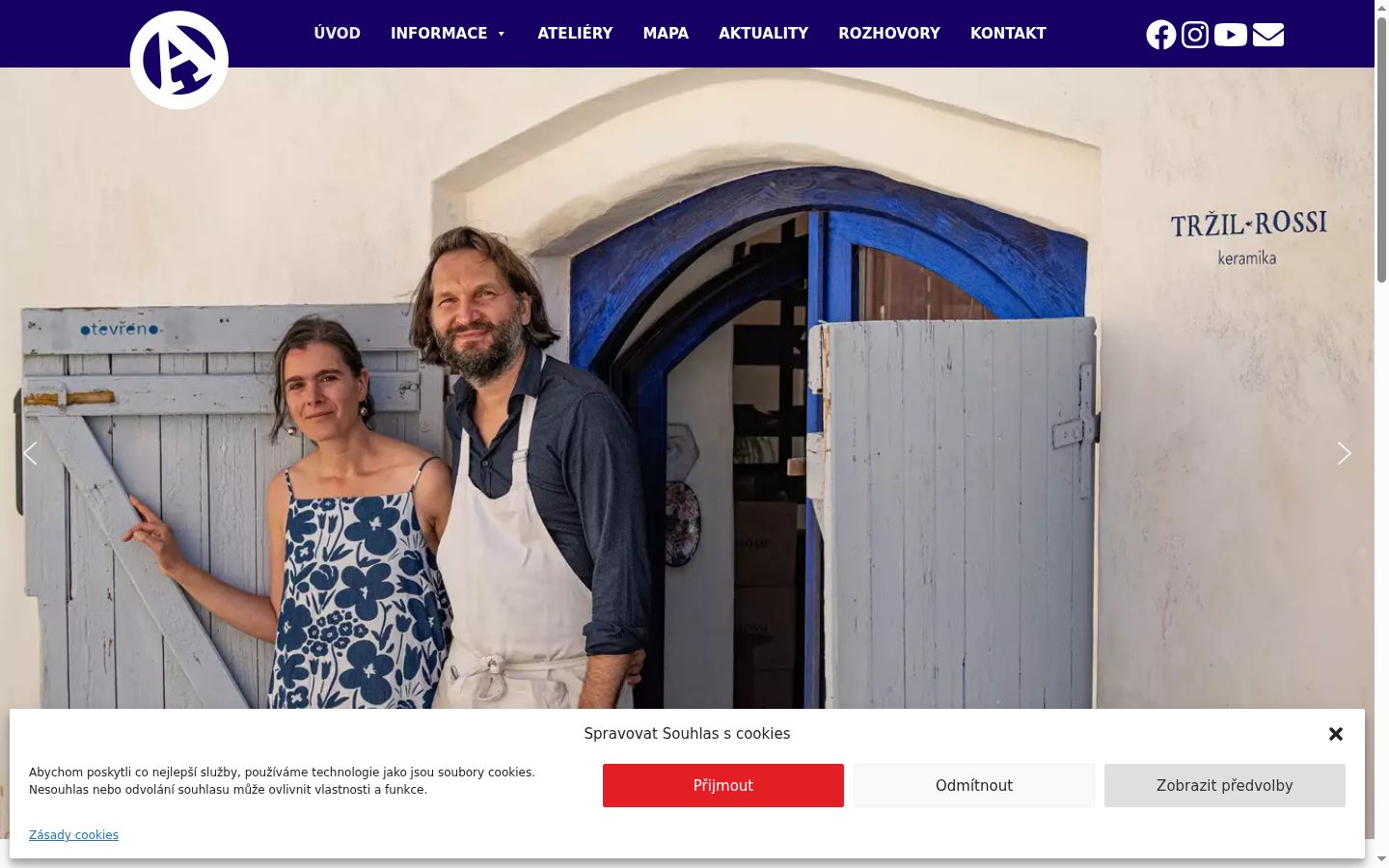 Screenshot del banner di consenso mostrato prima di qualsiasi interazione