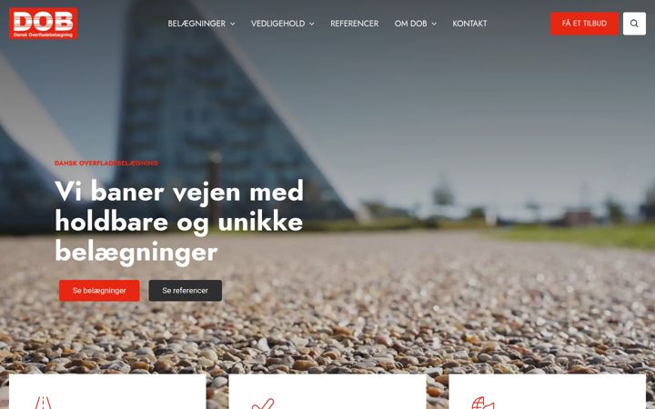Kuvakaappaus sivustosta dob.dk