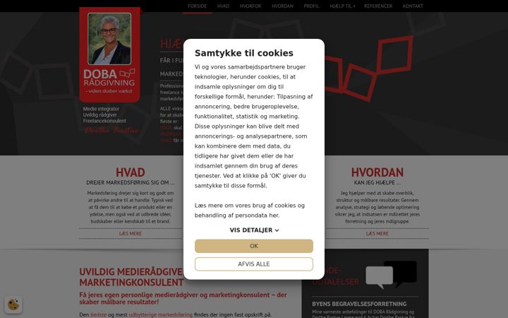 Screenshot of doba-raadgivning.dk