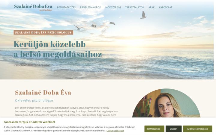 Screenshot of dobaevapszichologus.hu