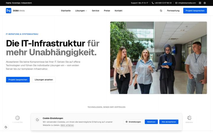 Screenshot of dobamedia.com