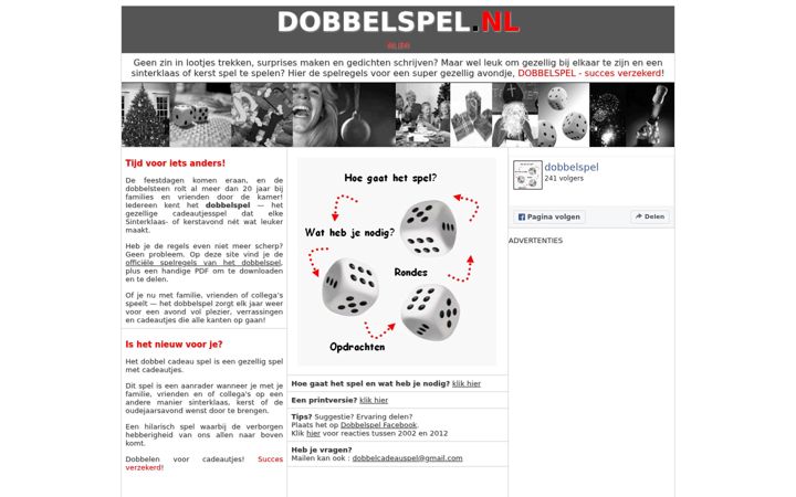 Screenshot of dobbelspel.nl