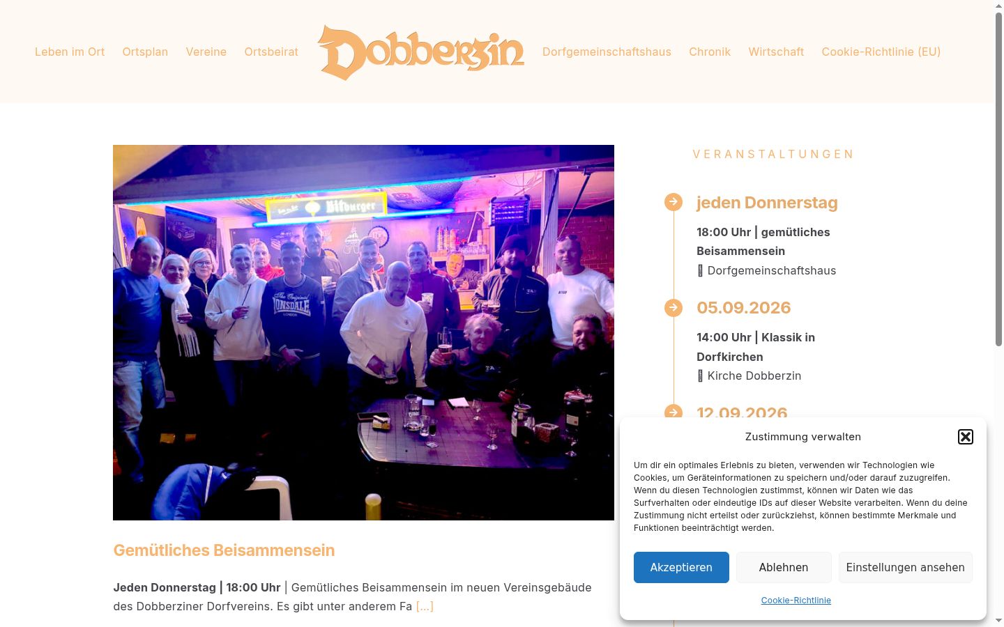 Screenshot del banner di consenso mostrato prima di qualsiasi interazione
