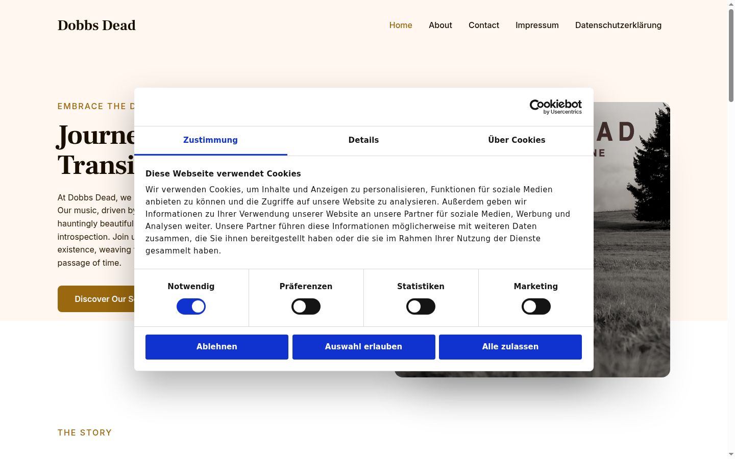 Captură de ecran a bannerului de consimțământ afișat înainte de orice interacțiune