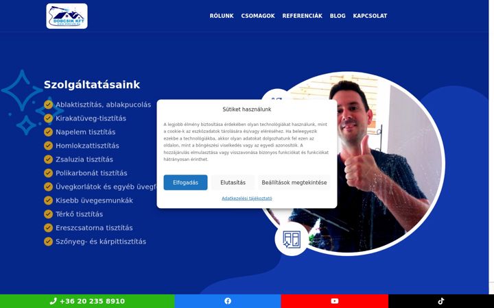 Screenshot of dobcsik.hu