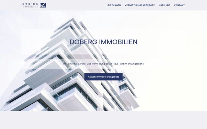 Screenshot of doberg-immobilien.de
