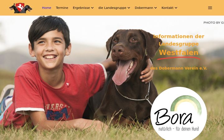 Screenshot of dobermannverein-westfalen.de