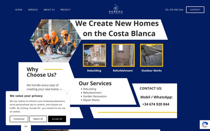 Screenshot of doberohomes.com