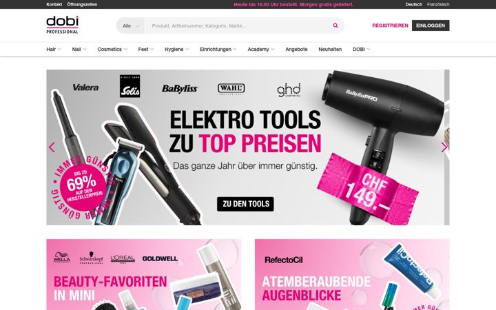 Screenshot of dobi.ch