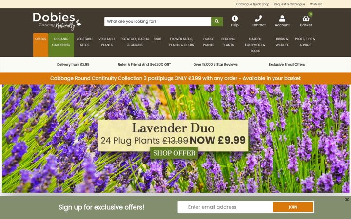 Screenshot of dobies.co.uk