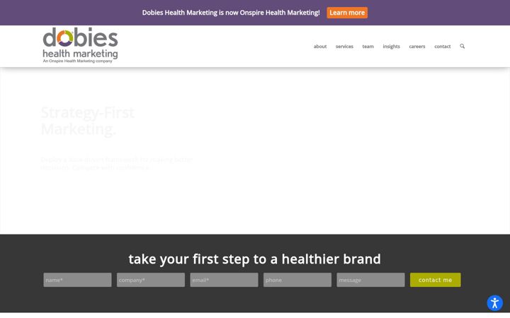 Screenshot of dobieshealthmarketing.com