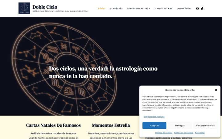 Screenshot of doblecielo.es