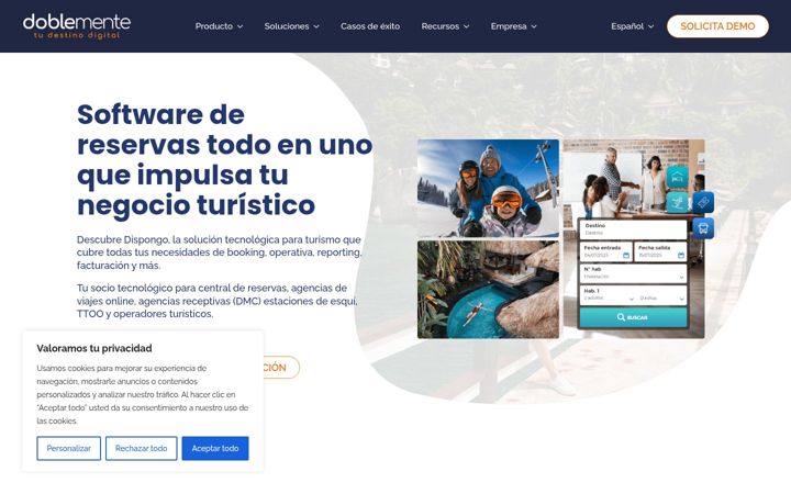 Screenshot of doblemente.com