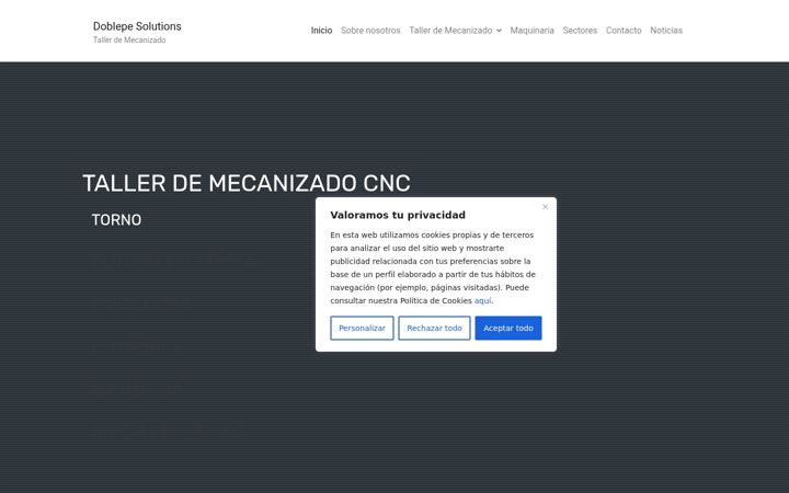 Screenshot of doblepesolutions.com
