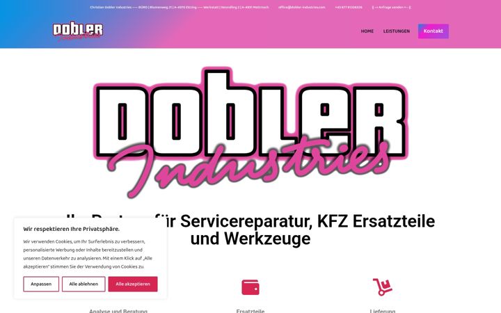 Screenshot of dobler-industries.com