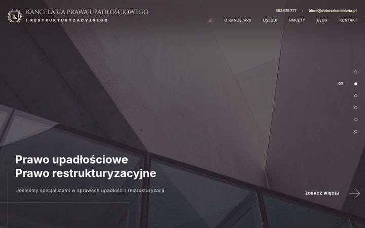 Captură de ecran a doboszkancelaria.pl