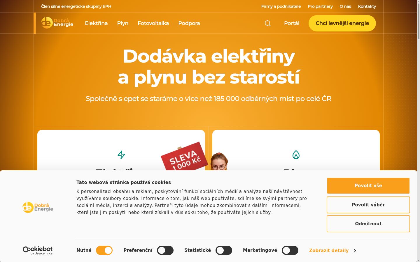 Képernyőkép a bármilyen interakció előtt megjelenő hozzájárulási bannerről