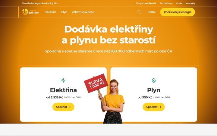 Screenshot of dobra-energie.eu