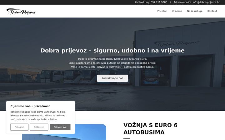 Screenshot of dobra-prijevoz.hr