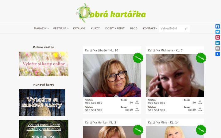 Screenshot of dobrakartarka.cz