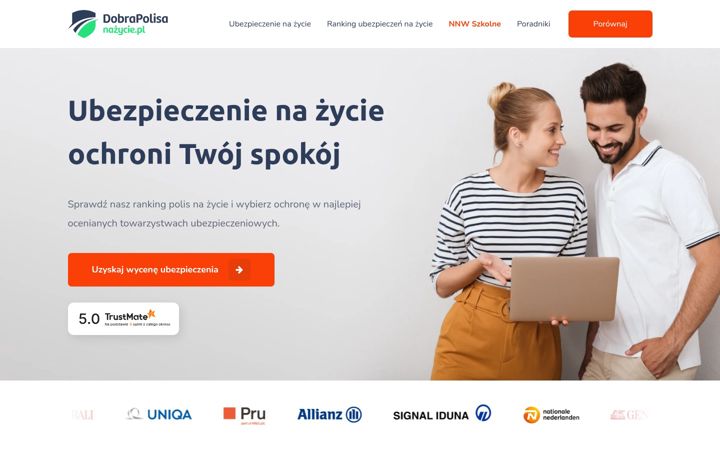 Screenshot ta' dobrapolisanazycie.pl