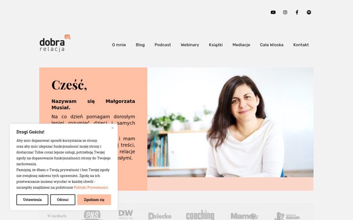 Screenshot ta' dobrarelacja.pl