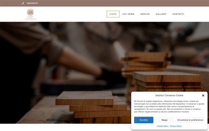 Screenshot of dobraspacewoodsrls.it