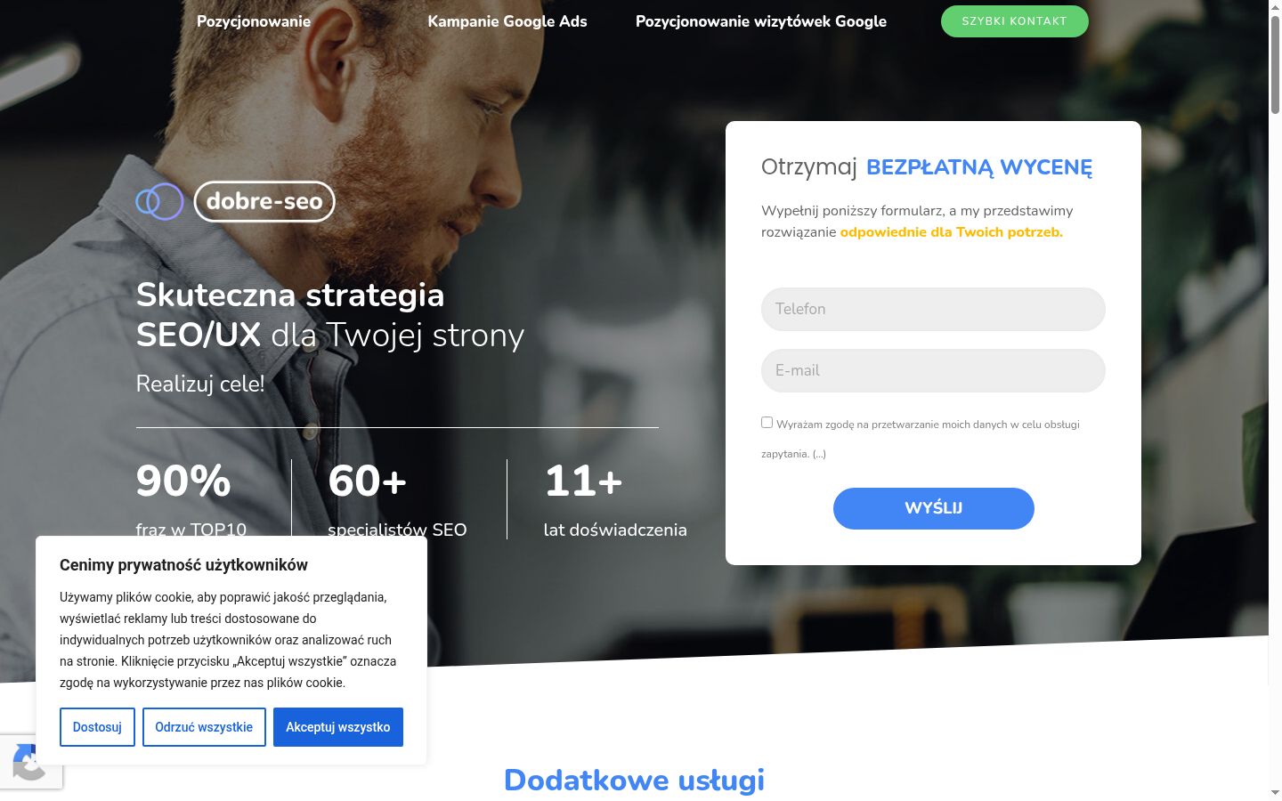 Screenshot tal-banner tal-kunsens muri qabel kwalunkwe interazzjoni
