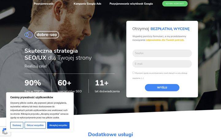 Screenshot ta' dobre-seo.pl
