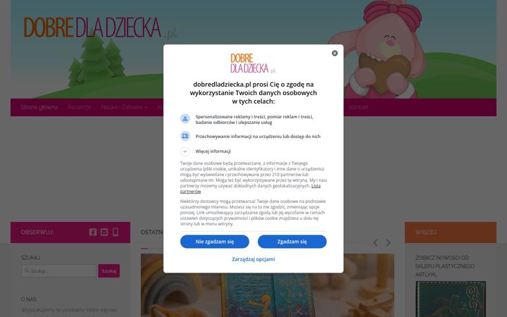Screenshot ta' dobredladziecka.pl