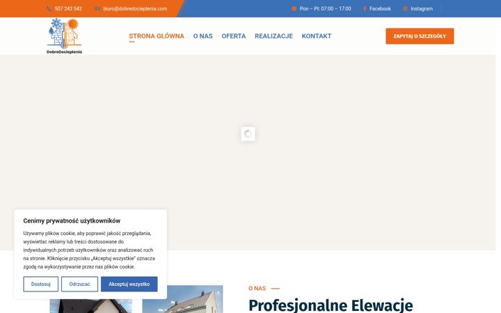 Screenshot of dobredocieplenia.com