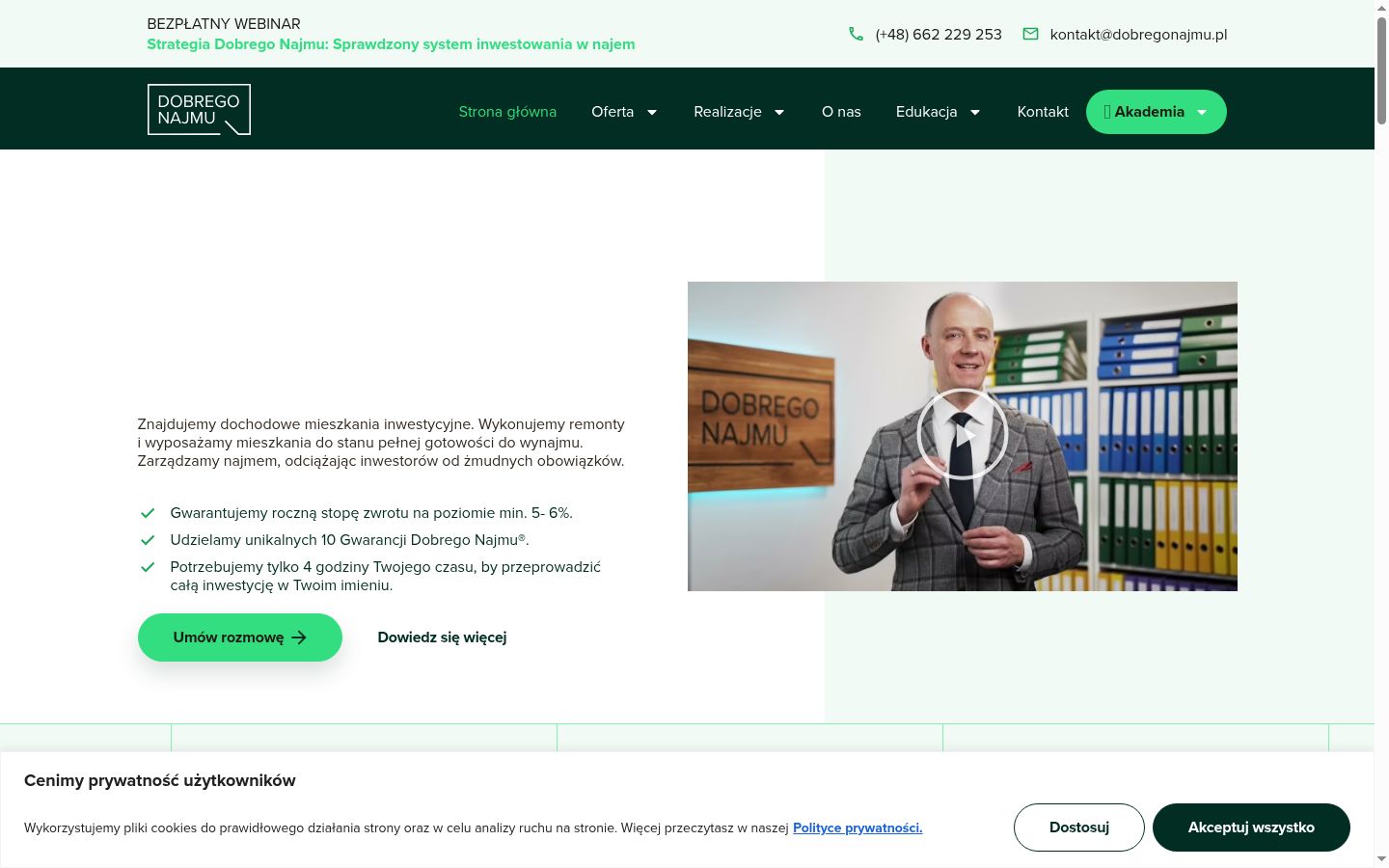Skärmbild av samtyckesbannern som visades före någon interaktion