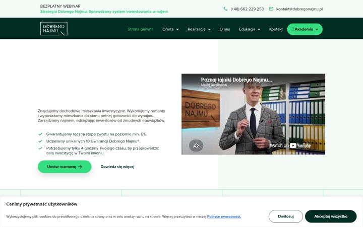 Screenshot ta' dobregonajmu.pl