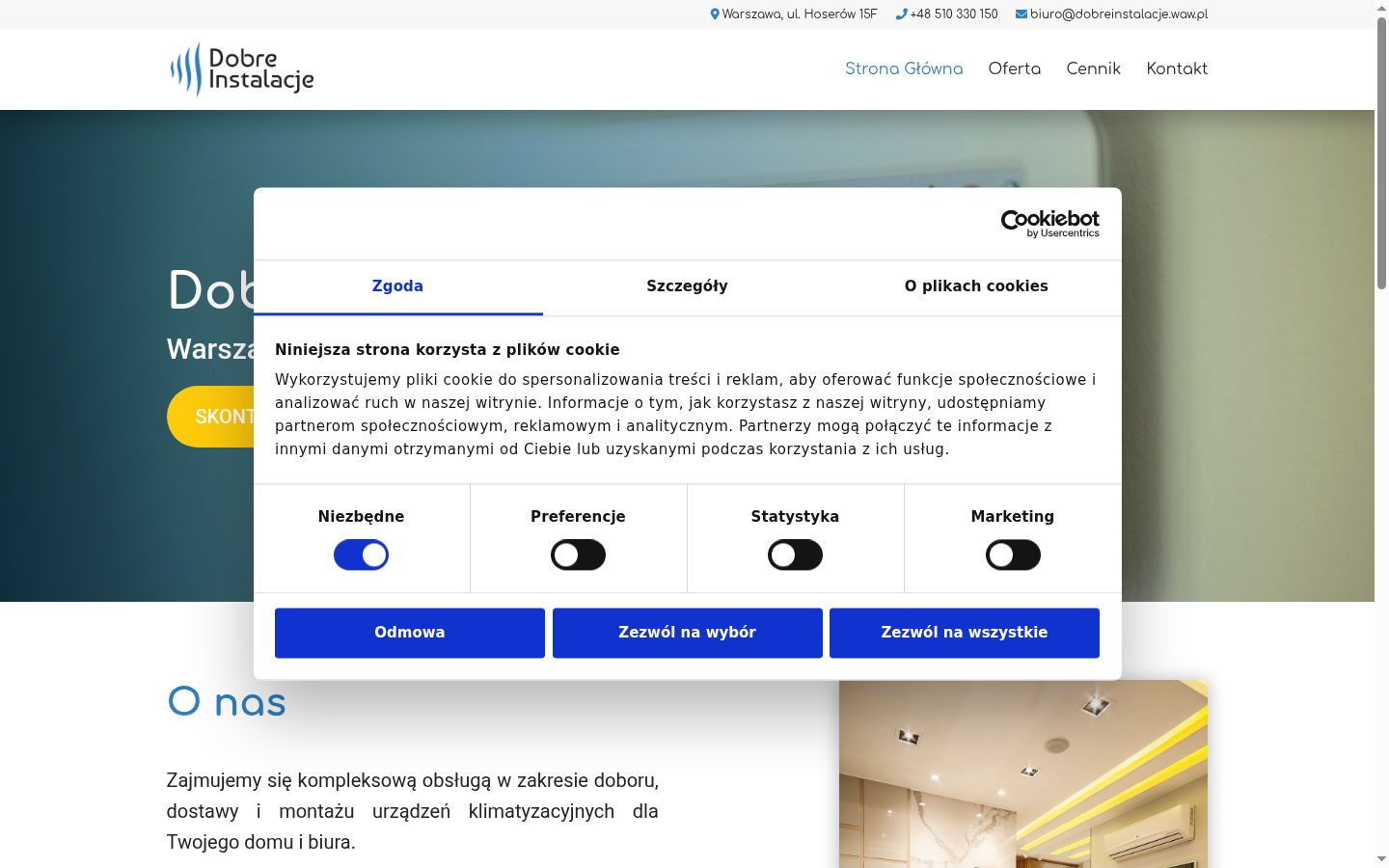 Screenshot tal-banner tal-kunsens muri qabel kwalunkwe interazzjoni