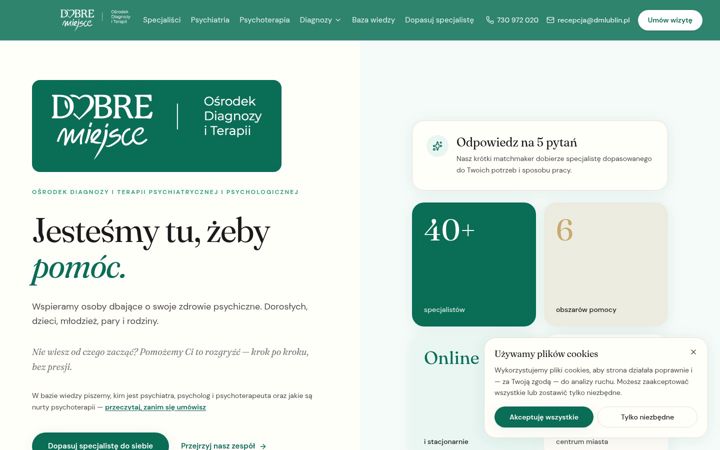 Screenshot of dobremiejscelublin.pl
