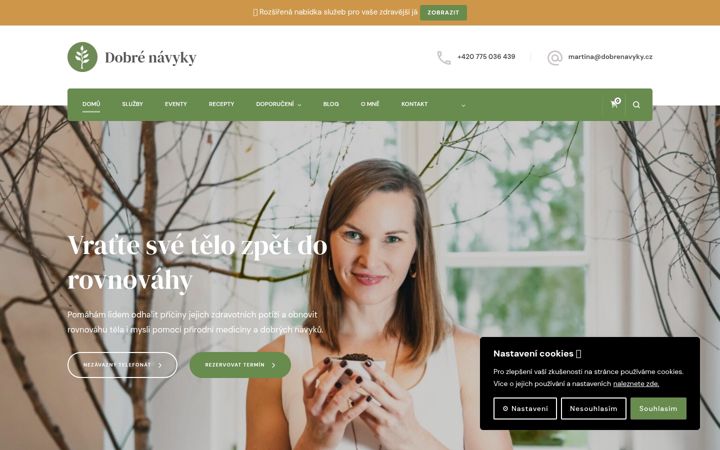 Screenshot of dobrenavyky.cz