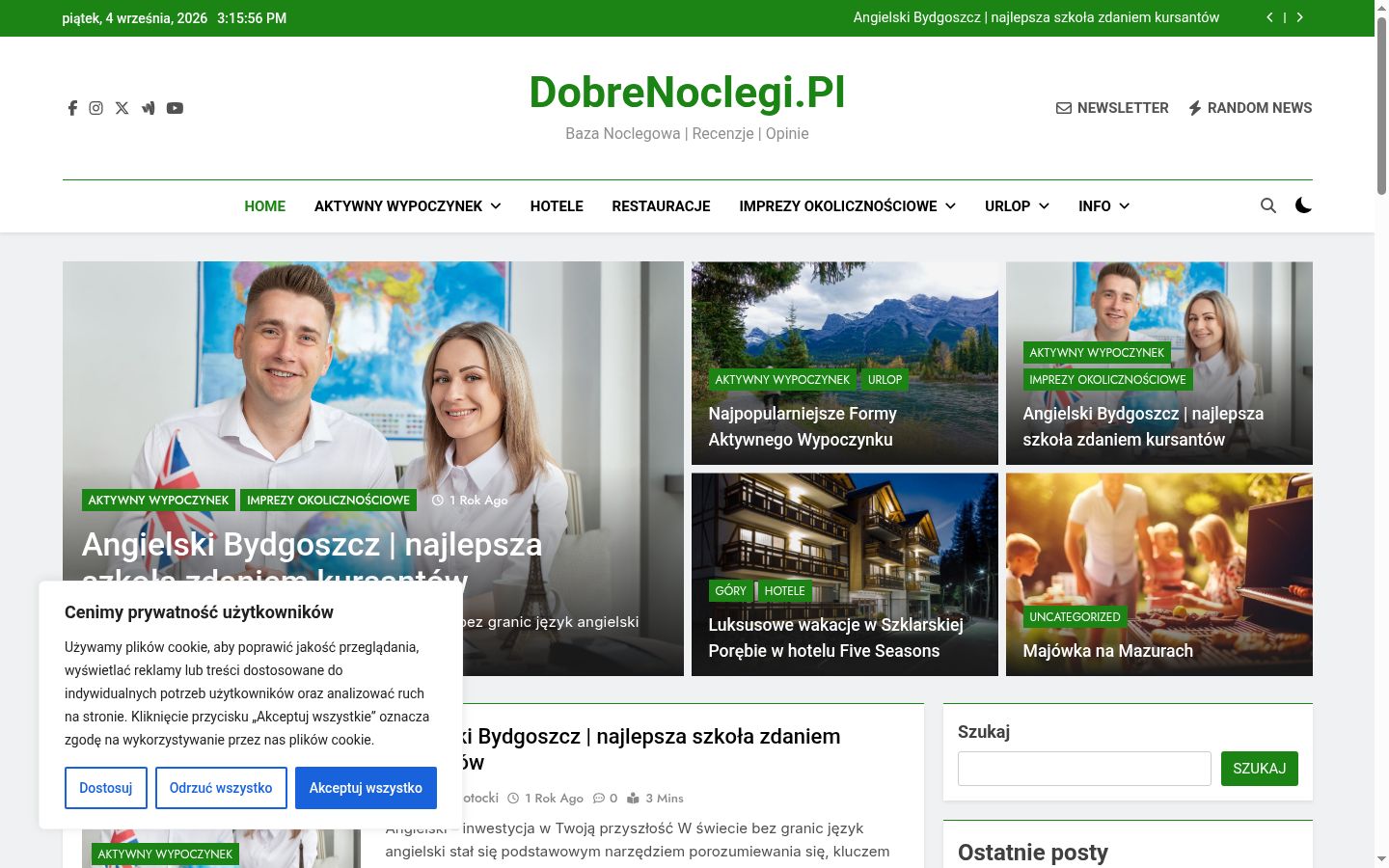 Screenshot tal-banner tal-kunsens muri qabel kwalunkwe interazzjoni