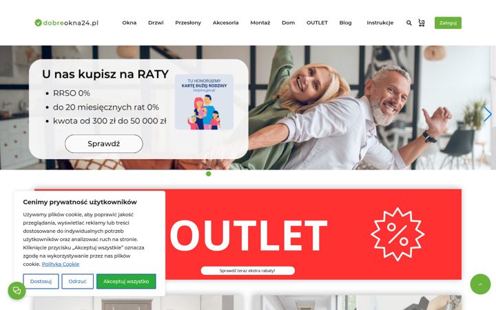 Screenshot ta' dobreokna24.pl