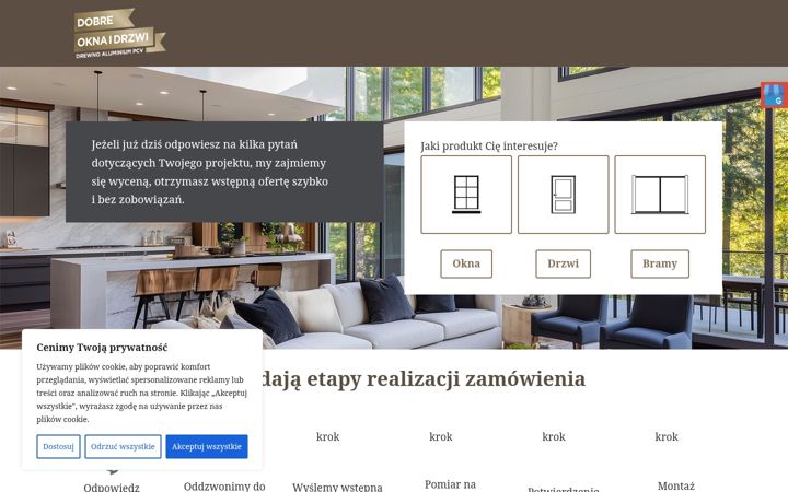 Screenshot of dobreoknaidrzwicieszyn.pl