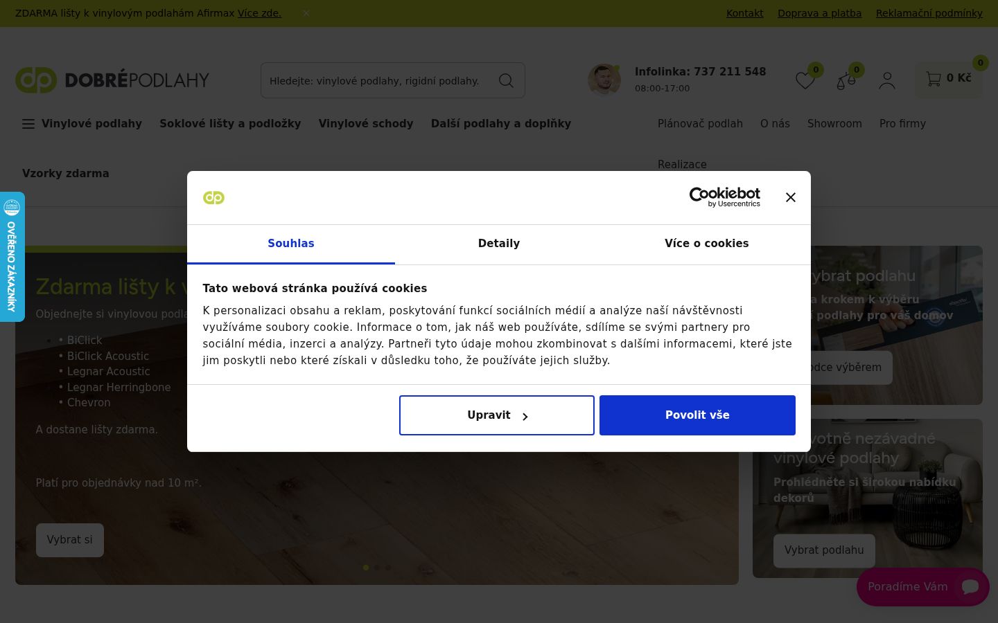 Screenshot of the consent banner shown before any interaction