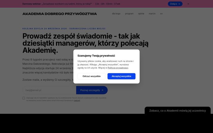 Screenshot of dobreprzywodztwo.com